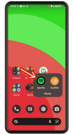 Open the Spotify app on your Android device