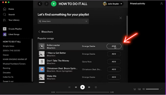 next step is Adding Songs you would like to download